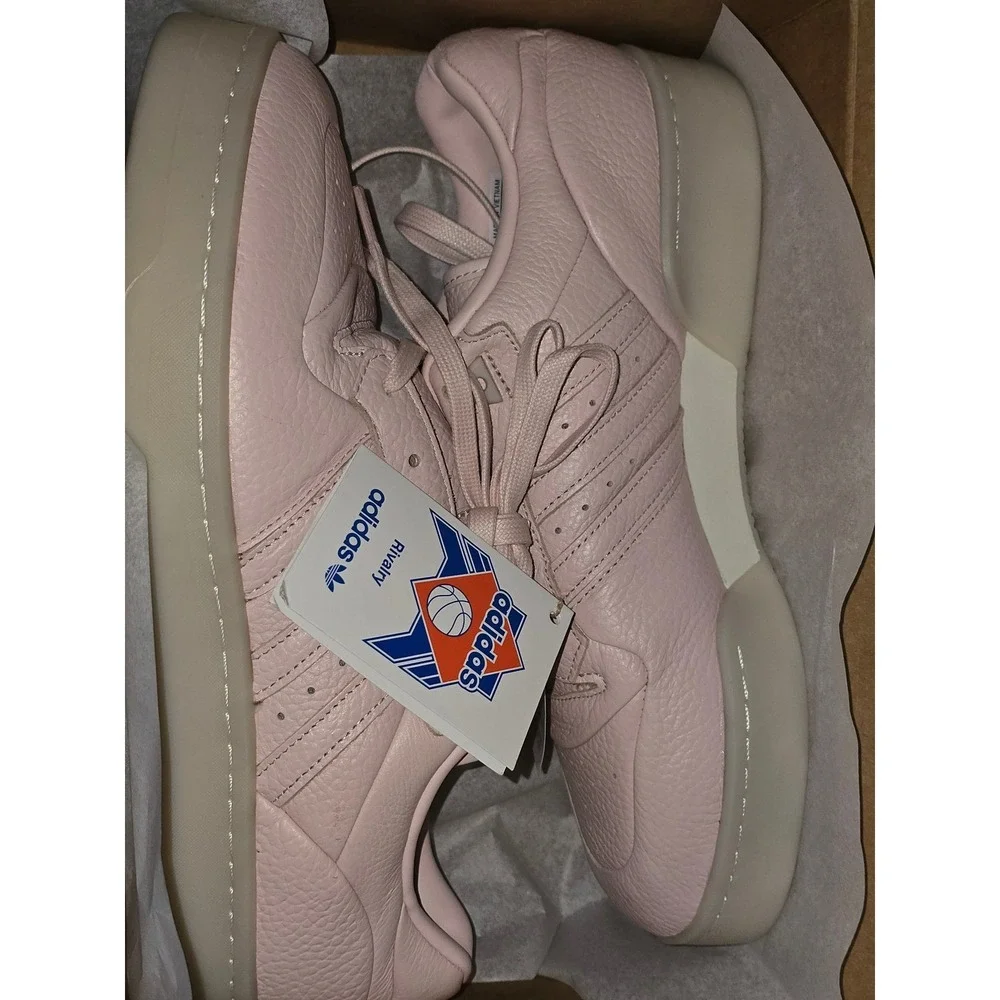 NWT Adidas Rivalry Lux Low Pink Leather Sneakers Men's‎ Size 12